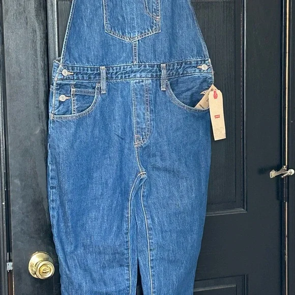 Levi’s Women Denim Overalls Sz L - Picture 2 of 7